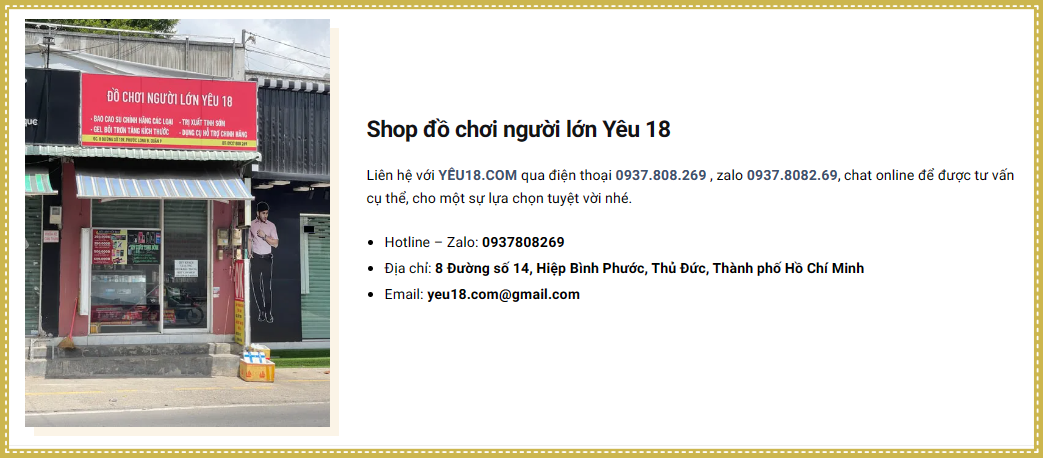 Shop Yeu18.com là đơn vị cung cấp đồ chơi người lớn số 1 miền nam
