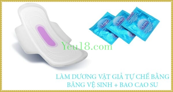 Cách làm dương vật giả bằng băng vệ sinh và bao cao su
